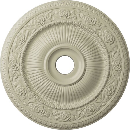 Ekena Millwork Logan Ceiling Medallion (Fits Canopies up to 6 1/8"), 24 1/4"OD x 3 7/8"ID x 2"P, Clear Yellow CM24LO1CYF